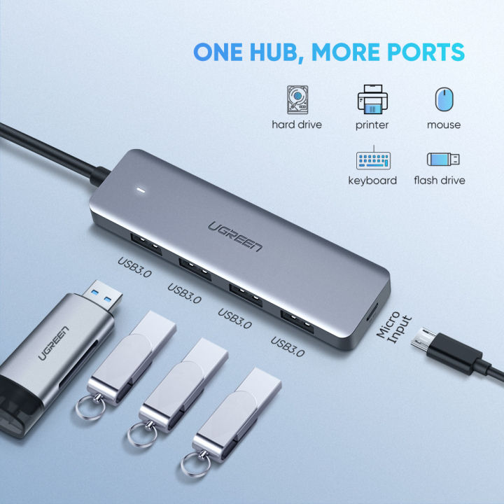HUB%20USB%20TYPE-C%20SANG%204%20C%E1%BB%94NG%20USB%203.0%20UGREEN%2070336,%20C%C3%93%20C%E1%BB%94NG%20TR%E1%BB%A2%20NGU%E1%BB%92N%20MICRO%20USB%20-%20Image%202