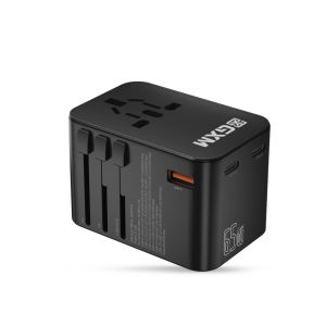 GXM 65W Travel Adapter Fast Charge Type C USB C EU US UK AU Plug Socket Over 150 Countries Universal Travel Power Charger
