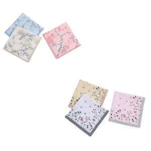 1 cái phụ nữ Florals khăn tay Túi hankies vải bông tái sử dụng Bandana tiệc cưới cho cô gái