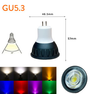 6Pcs Pack Dimmable COB Spotlight LED Bulbs 10W GU10 GU5 3 MR16 Base Equivalent to 60W Halogen AC 220V DC 12V 24V Super Bright Downlight Energy Saving Spot Light