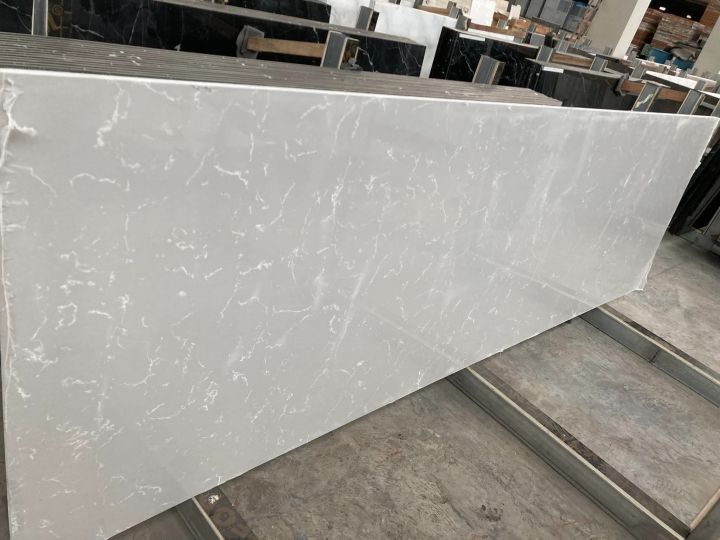 Quartz Countertop Carrara Grey 750*2440*15mm Quartz Stone Design