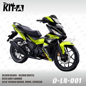 DECAL STICKER MOTOR GTR HIJAU HITAM D-L4-001