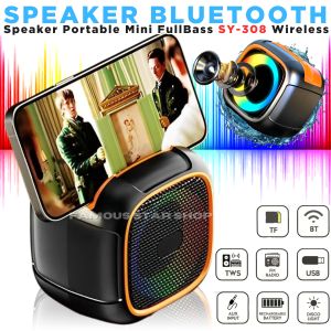 SPEAKER BLUETOOTH WIRELESS SY-308 / SPEAKER AKTIF SY308 TWS BLUETOOTH STREO - RADIO FM-USB-TF - SPEAKER BLUETOOTH SY 308 / SPEAKER BLUETOOTH WIRELEES MINI ~FSS