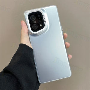 Jingsanc Ốp mờ Laser Cho Oppo Find X5 Pro 5G vỏ điện thoại Cứng Acrylic Bumper Chống Sốc Máy Ảnh Bảo Vệ Đơn Giản Cover Quay Lại A46-2