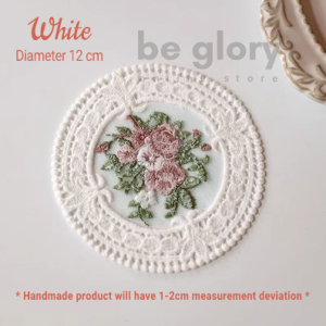 Vintage Lace Placemat And Coaster Alas Meja Home Table Decor Photography Props French Lace Embroidered Placemat Decoration Tablecloth Palace Style