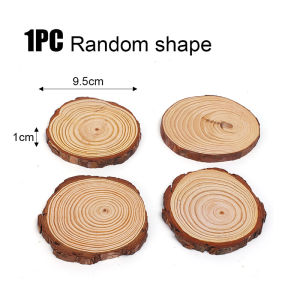 7.5cm/9.5cm/11cm Thick Pine Round Unfinished Wood Slices Circles with Tree Bark Log Discs DIY Crafts Rustic Wedding Party Painting