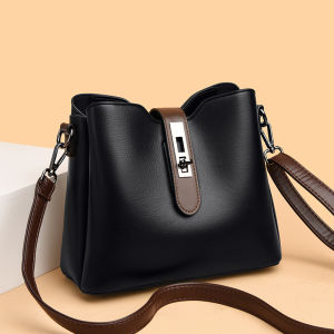 Leacat Women bucket bag Soft PU Leather practical bag Simplicity crossbody bag high-end Crossbody bag