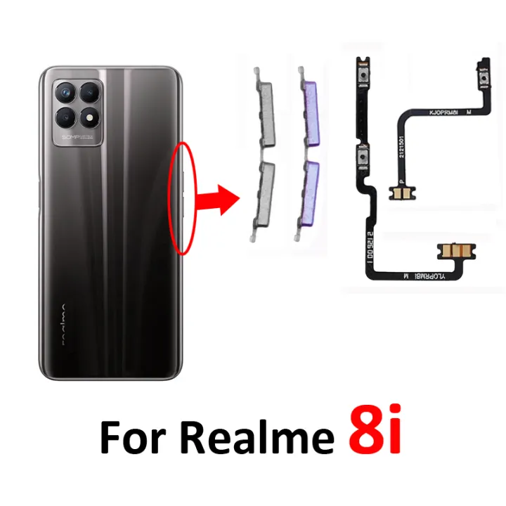 For Realme 8i RMX3151 New Power Volume Button On Off Up Down Switch ...