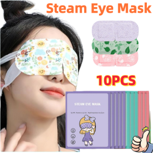 10pcs Steam Eye Mask Eyeshade Disposable Heating Sleep Eliminate Eye Fatigue Individually Hot Compress SPA Eye Mask Aromatic Steam Eye Mask
