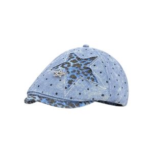 DSFSI Chấm bi Mũ Beret Denim Ngôi Sao Rivet Hổ báo Mũ Forward Cổ điển Có thể điều chỉnh Mũ bóng chày Y2K
