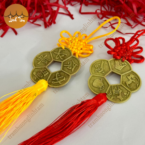 Dây treo đồng tâm dây treo hoa mai 5 cánh vật phẩm phong thủy may mắn