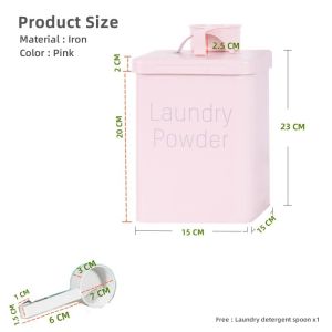 Johor Seller |Detergent storage box with lid and scoop Multipurpose Washing Powder Container Household Detergent Box With Lid