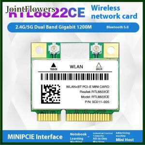 JointFlowers 1 Set For Laptop PC Windows 10 11 RTL8822CE RTL8821CE Wifi Card And Antenna 802.11AC Network Mini Pcie BT5.0