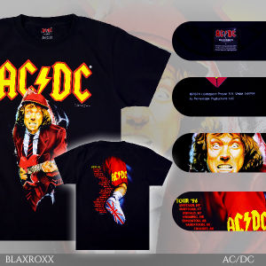 BLAXROXX | AC/DC® | [ACDC0021] | เสื้อยืดคอกลม แขนสั้น | สกรีนลายคมชัด ไม่หลุดลอก | Cotton100%