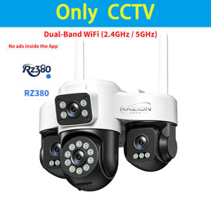 CCTV Camera V380 PRO Outdoor Triple Lens Full HD 15MP Waterproof IP66 Night Vision Motion Detection Auto Tracking Two Way Audio Pan&Tilt Remote Monitoring for Home