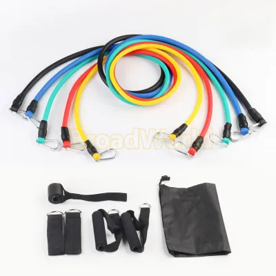 Resistance Bands 11 in 1 Set Tali Pembantu Fitness Gym Power / Resistance Bands 11 in 1 Set Tali Pembantu Resistance Tube Elastic Fitness Gym