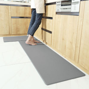 Kitchen mat Waterproof Oilproof Easy to Clean PU Leather Environmental High quality floor Mat /Household office non-slip Anti-Fatigue carpet /Environmental Bathroom Living Room Bedroom Foot Pad