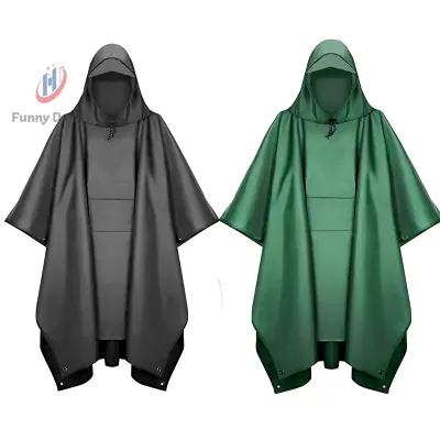 【Cheapest Price】3in1 Poncho Raincoat for adult Waterproof Raincoat Makapal High Quality Raincoat For Motorcycle Outdoor Bicycle Makapal Kapote Waterproof Thickened Raincoat Ride Raincoat Rain Coat Adult