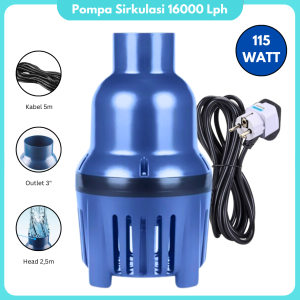 Pompa Air Kolam Ikan SOBO 16000L/H 40W Efisien Hemat Daya dengan Filterasi Air