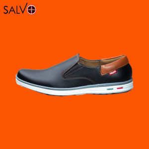 Sepatu sneakers pria slip on RK02-Hitam - salvo shoes