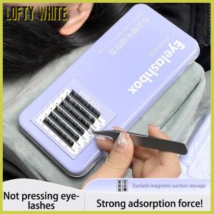 Lofty White Single Layer Lash Extension Display Box Pallet Storage Box For Individual Suspended Magnetic Sheets Eyelash Protection Box