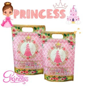 30pcs Royal Prince Princess Birthday Party Chipbags Candy Bags Lootbox Giveaways Souvenirs Packaging Ziplock Pouch Bag