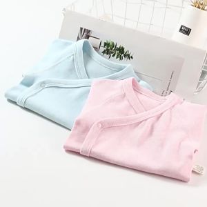 Baby Romper Autumn Winter Thickened Pure Cotton Pajamas Long Sleeve Triangle Bodysuit Newborn Monk Clothes Baby Clothes