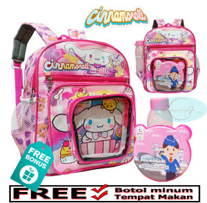 Tas Ransel Anak Perempuan Karakter CINNAMOROLL Bags Tas Sekolah Anak PAUD - TK Free Botol Minum + Misting Lucu BISA COD // Tas Ransel Ngaji Anak Perempuan