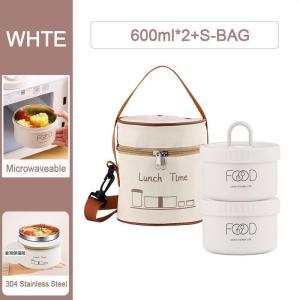2/3 Layer Thermal Insulation 304 Stainless Steel Lunch Box With Tableware And Lunch Bag