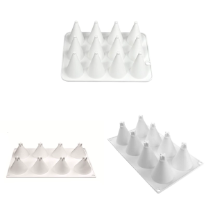 Fondant Chocolate Molds Cone Shape Silicone Molds Mousses Cake Decorating Tool Soap Molds Easily to Clean