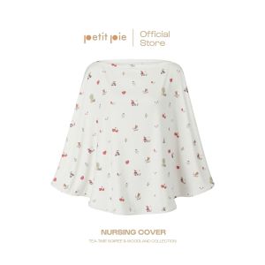 พร้อมส่ง  Petit Pie Premium Bamboo Stretch Nursing Cover - ผ้าคลุมให้นมผ้าใยไผ่ ลาย Whimsy Rabbit โปร่งสบาย ระบายอากาศได้ดี ไม่ร้อนอบ