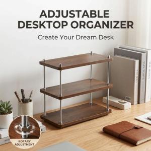 Adjustable Desk Shelves Desktop Organizer Shlef Cup Storage Rack Vintage-style Shelf for Kitchen