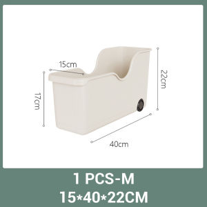 UUOY Kitchen Pot Storage Box with Wheel Multifunctional Seasoning Storage Box Plastic Cabinet Organizer Box