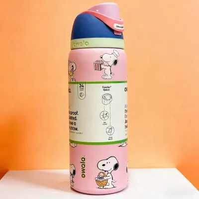 Owala FreeSip X Snoopy Limited Collaboration Tumbler 24oz 32oz Vacuum Insulated Stainless Steel Water Bottle