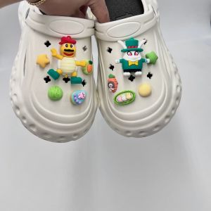 10Pcs/Set Crocs Charms Shoe Accessories 3D Cartoon Turtle Rabbit Carrot Shoe Buckle Decorative Accessories for Crocs