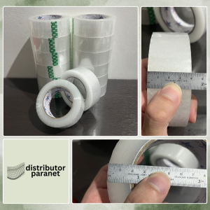 Lakban Bening 40mm x 200Y / Lakban Bening Besar Super Clean Transparan