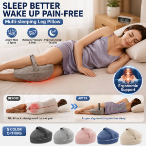 Ergonomic Knee Pillow Joint Pain Relief Support Memory Foam Cushion Corrective Orthopedic Pillow For Sleeping Comfortable Posture Aid For Side Sleepers