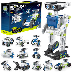 DIY STEM toy for kidssolar and electric robot kit science building blocks