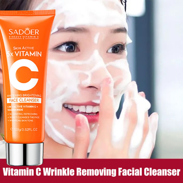 Vitamin C Collagen Facial Cleanser Brightening Whitening And Freckle