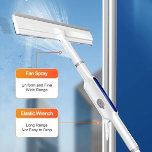 BOOMJOY Spray window squeegee Multipurpose Glass Water Jet Window Squeegee Cleaner Spray Water Cleaner Wiper