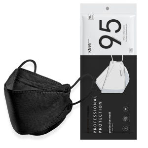 ROBASUK 50PCS Original KF94 4-Layer Non-Woven Black Mask 3D Anti Viral Adult Facemask Disposable Mask FDA Approved k94 Face Mask 【Local stock&COD】