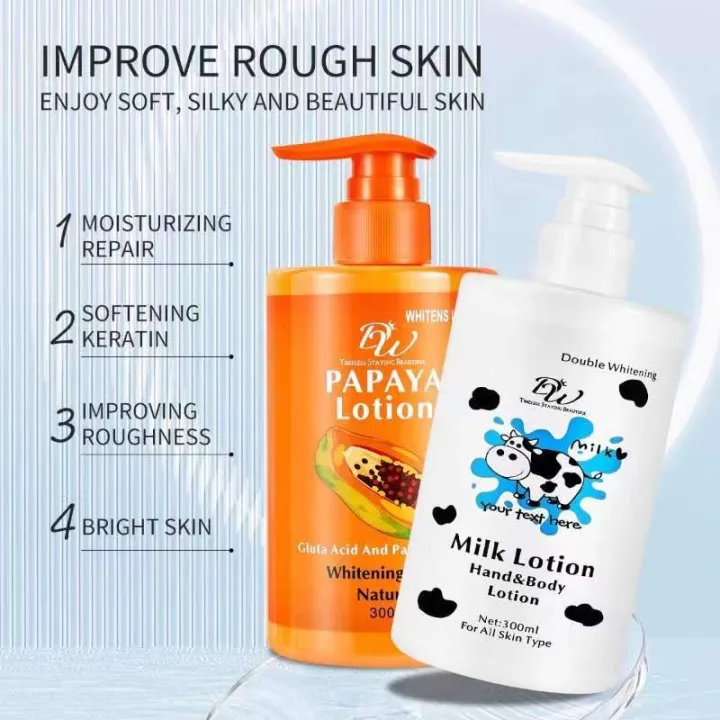 Buy 1 Take 1 DW Papaya Milk Strawberry Whitening Moisturizing