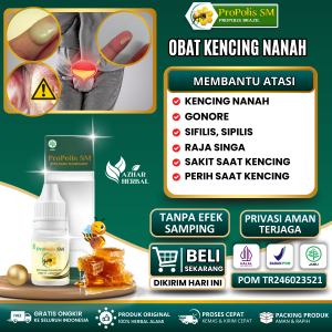 Obat Penis Keluar Nanah Obat Kencing Nanah Gonore Penis Perih Obat Infeksi Saluran Kemih (ISK) Obat Penyakit Menular Seksual Penis Keluar Nanah Saat Kencing Kencing Sakit Perih Obat Anyang-Anyangan Obat Penyakit Kelamin - PROPOLIS SM Asli