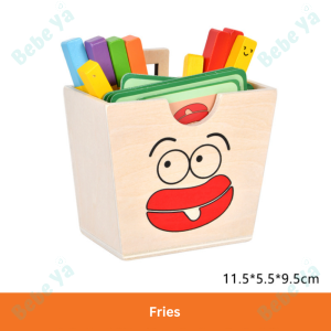 Burger Stacking Toys Kids - Sandwich Hamburger Wooden Pretend Play Kitchen Montessori Toys Mainan Masak-masakan Set