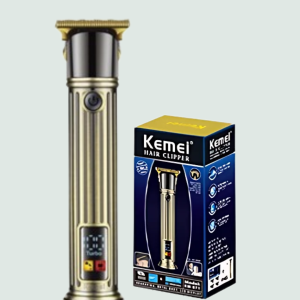 KM-076 Professional Cordless Hair Clipper for Men USB Rechargeable Hair Trimmer with LED Display Adjustable Blades Low Noise  Grooming Kit Mesin Cukur Rambut Lelaki