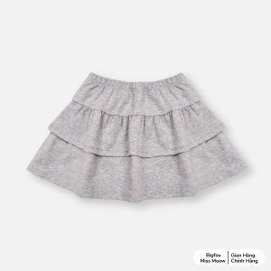 Chân váy bé gái size đại Bigfox Miss Meow váy chữ A xếp tầng chất liệu cotton 2 lớp cỡ trẻ em 3 4 5 6 7 8 9 10 11 tuổi
