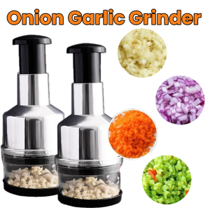 Stainless Steel Garlic Masher Food Chopper Manual Hand Onion Garlic Grinder Crusher Kitchen Cooking Tool