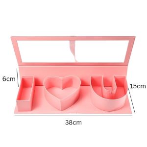 I HEART U Letter Flower Gift Box Large with Ribbon | Valentines Wedding Party Mothers Birthday