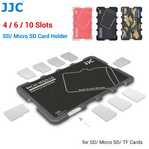 JJC Ultra Thin Memory Card Case SD MicroSD Card Holder TF Card Organizer Wallet Storage Box Credit Card Size for SD MSD TF Cards