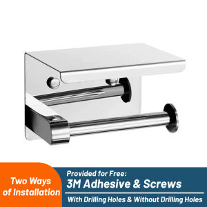 KOYOT 304 Stainless Steel Toilet Paper Holder Bathroom Wall Hanging Sticker Bathroom Tissue Holders